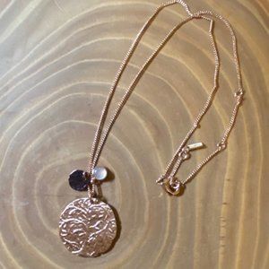 Pilgrim Hammered Tree of Life Disc Necklace